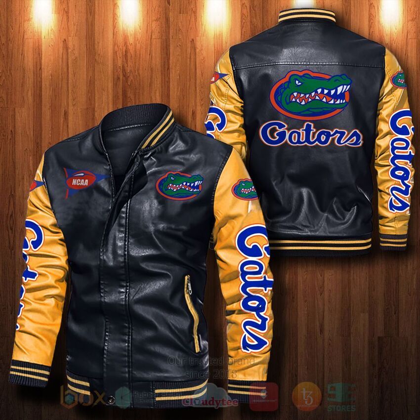 NCAA Florida Gators Leather Bomber Jacket 1 2 3 4 5