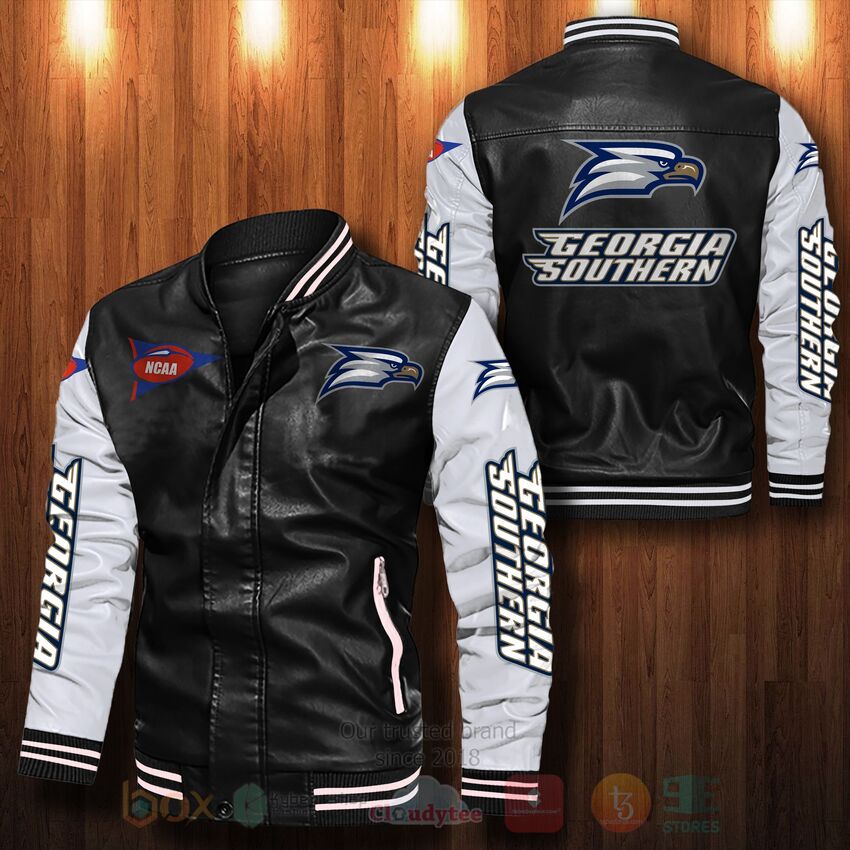 NCAA Georgia Southern Eagles Leather Bomber Jacket