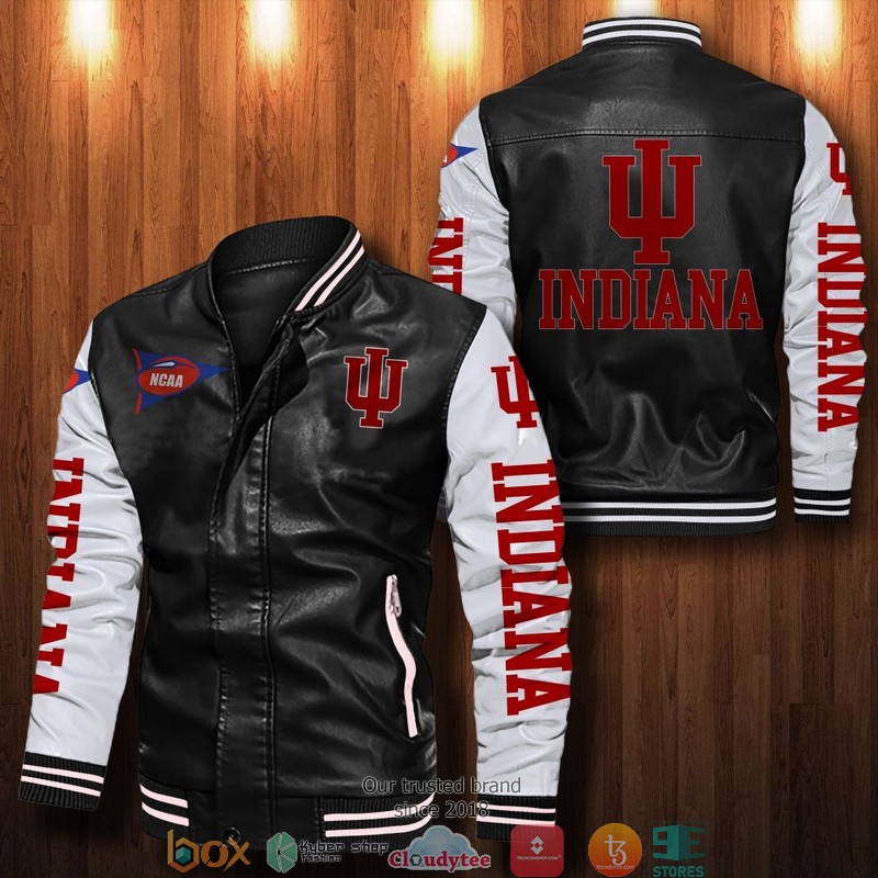 NCAA Indiana Hoosiers Bomber Leather Jacket