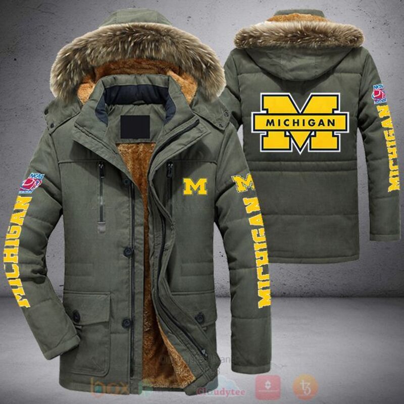 NCAA Michigan Wolverines Parka Jacket 1 2
