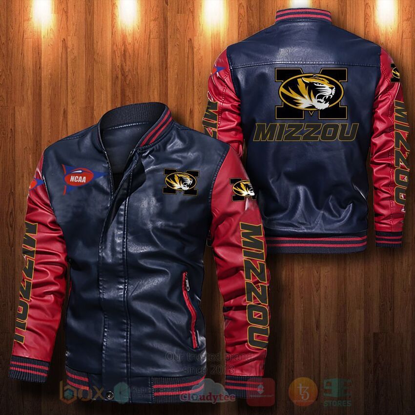 NCAA Missouri Tigers Leather Bomber Jacket 1 2 3