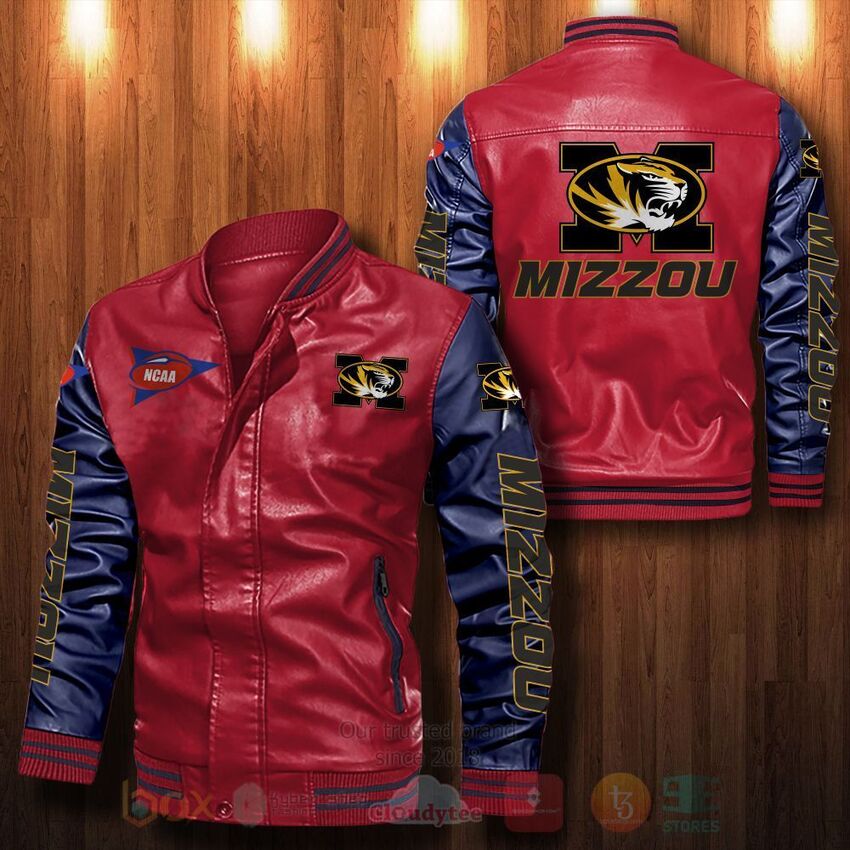 NCAA Missouri Tigers Leather Bomber Jacket 1 2 3 4