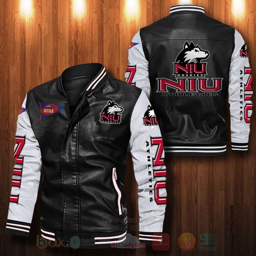 NCAA Northern Illinois Huskies Leather Bomber Jacket