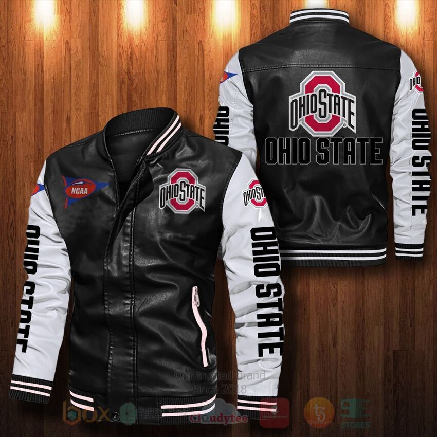 NCAA Ohio State Buckeyes Leather Bomber Jacket