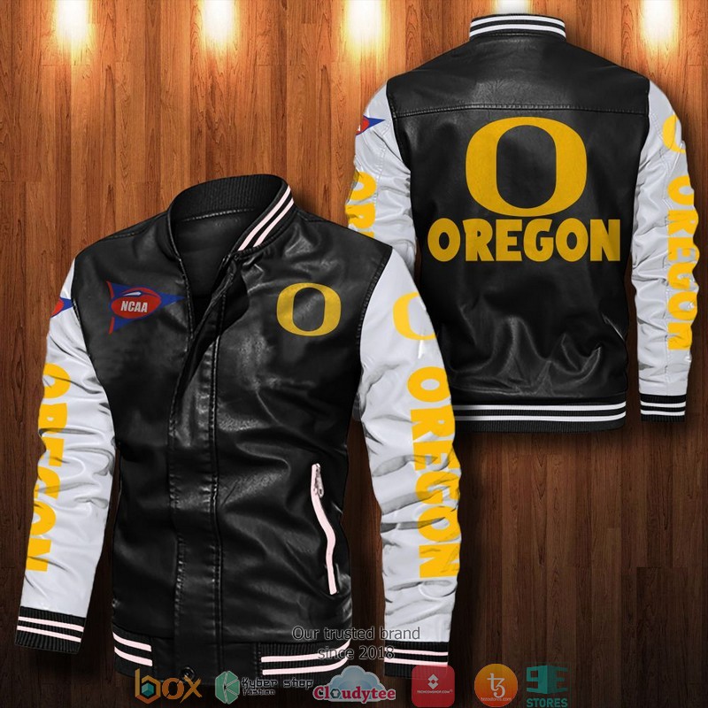 NCAA Oregon Ducks Bomber Leather Jacket
