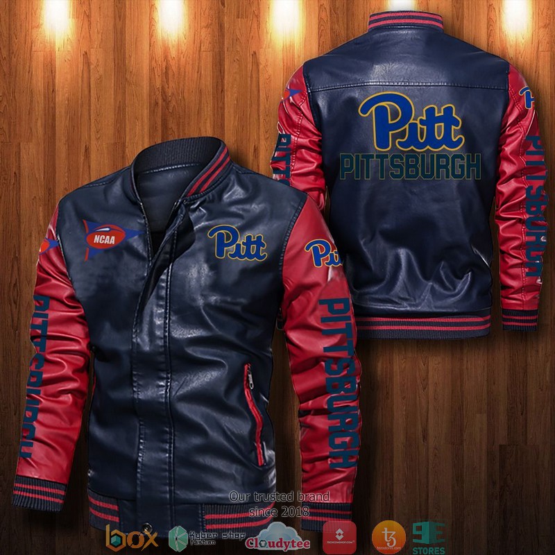 NCAA Pittsburgh Panthers Bomber Leather Jacket 1 2 3