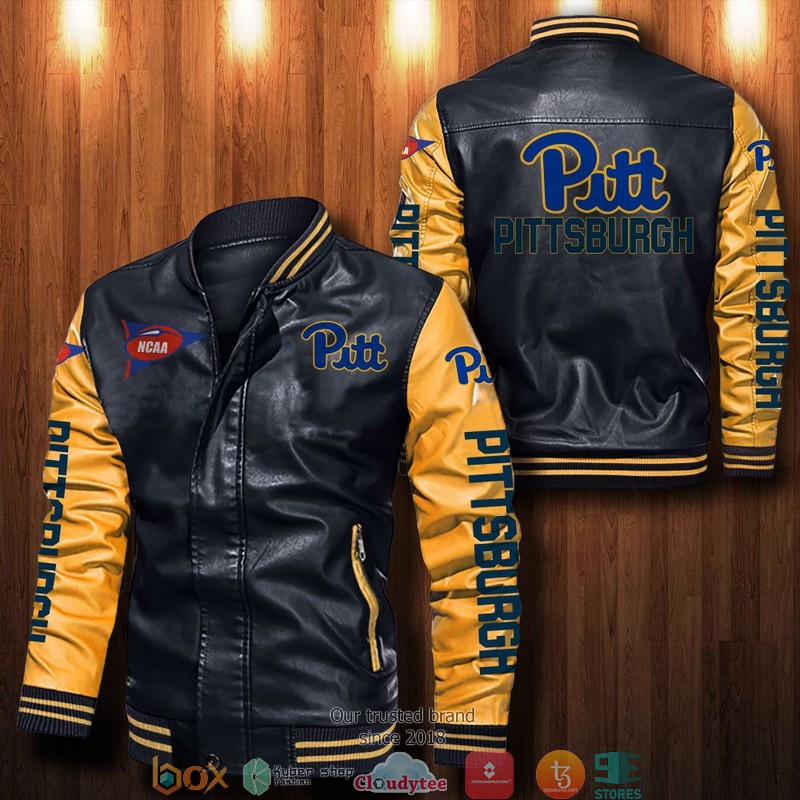 NCAA Pittsburgh Panthers Bomber Leather Jacket 1 2 3 4 5