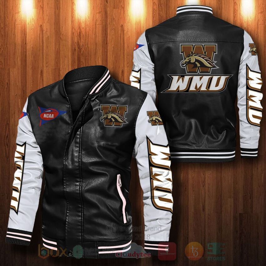 NCAA Western Michigan Broncos Leather Bomber Jacket
