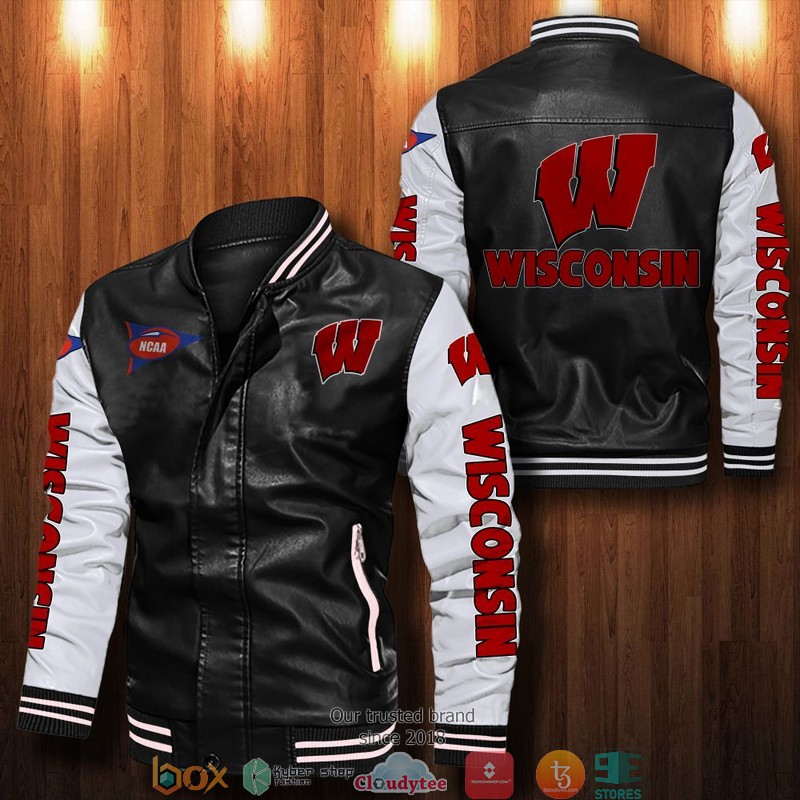 NCAA Wisconsin Badgers Bomber Leather Jacket