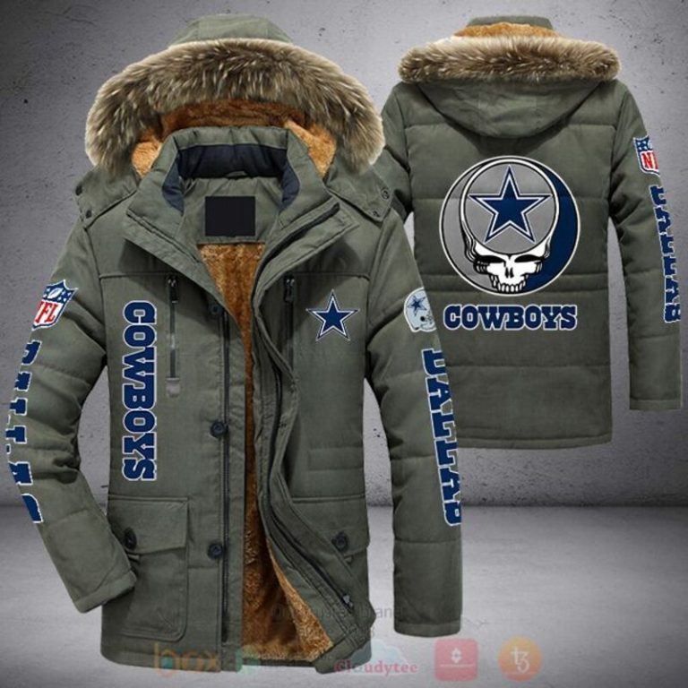 NFC Dallas Cowboys Skull Parka Jacket 1 2