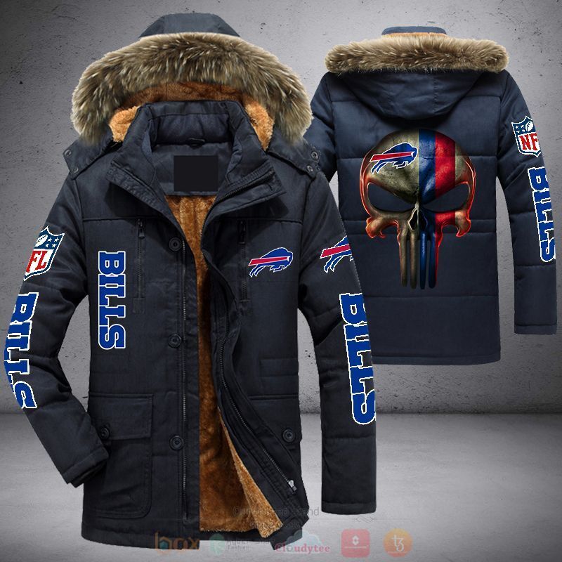 NFL Buffalo Bills Punisher Skull Parka Jacket 1