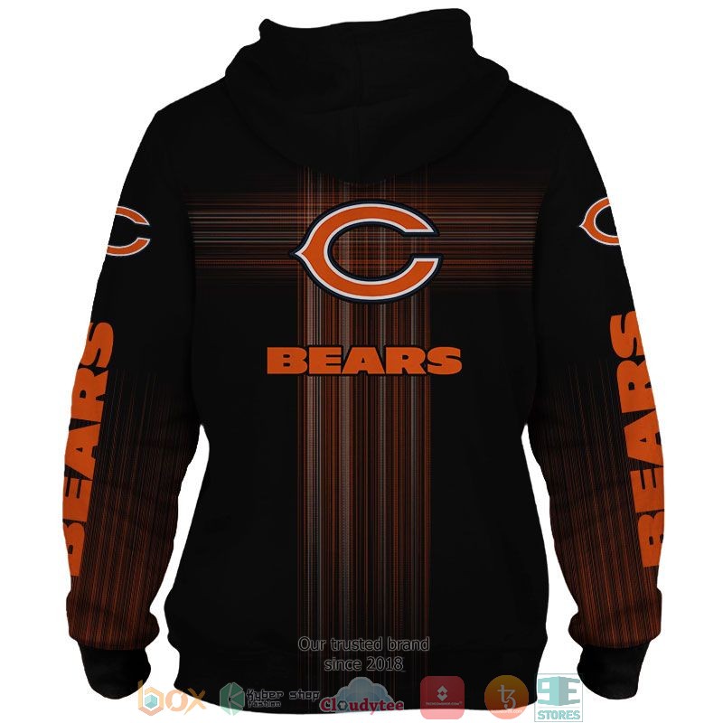 NFL Chicago Bears Orange 3d shirt hoodie 1