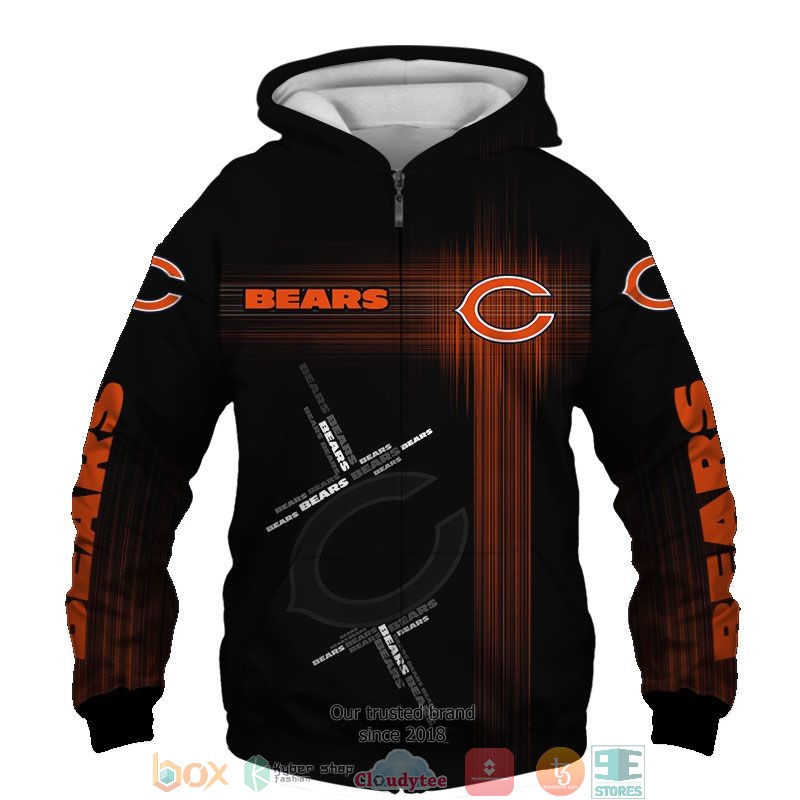 NFL Chicago Bears Orange 3d shirt hoodie 1 2 3 4 5 6 7 8 9 10 11 12 13 14
