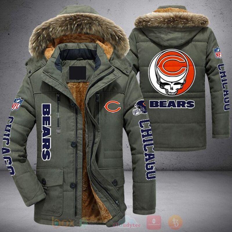 NFL Chicago Bears Skull Parka Jacket 1 2
