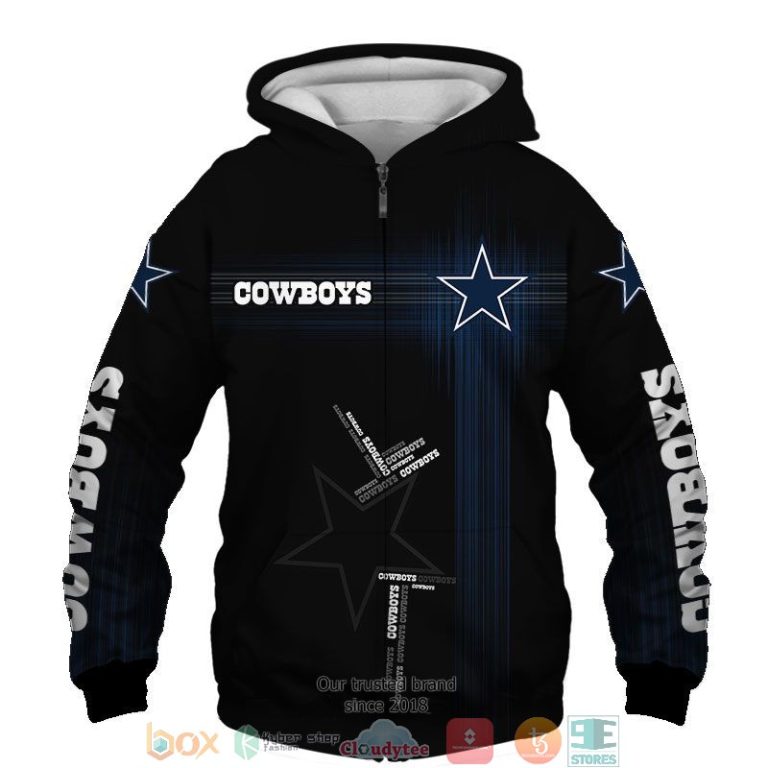 NFL Dallas Cowboys Black Navy 3d shirt hoodie 1 2