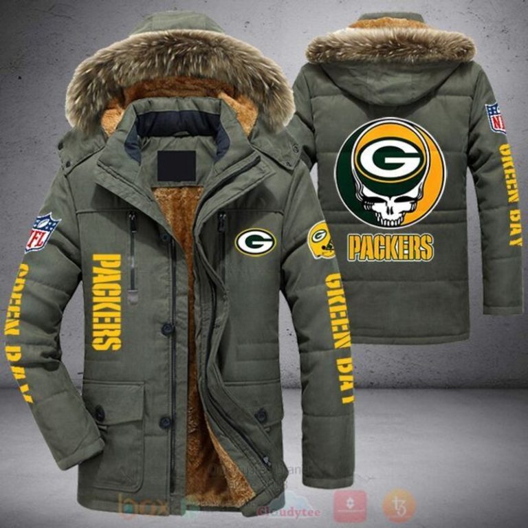 NFL Green Bay Packers Skull Parka Jacket 1 2