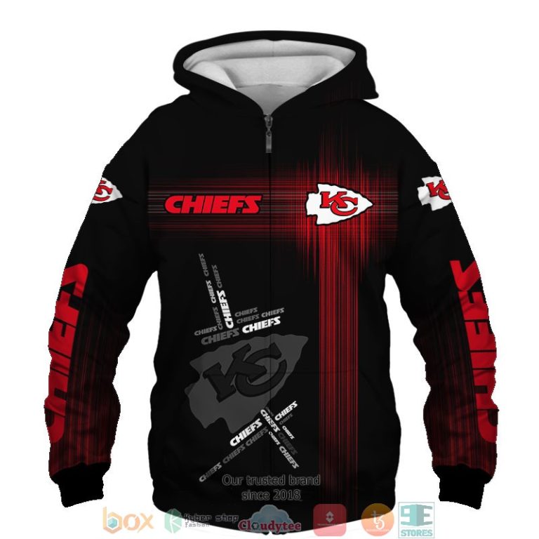 NFL Kansas City Chiefs Red 3d shirt hoodie 1 2