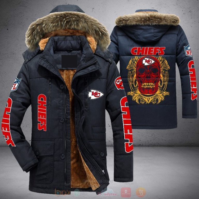 NFL Kansas City Chiefs Red Skull Parka Jacket 1