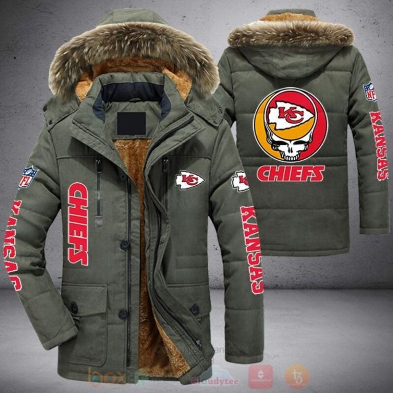 NFL Kansas City Chiefs Skull Parka Jacket 1 2