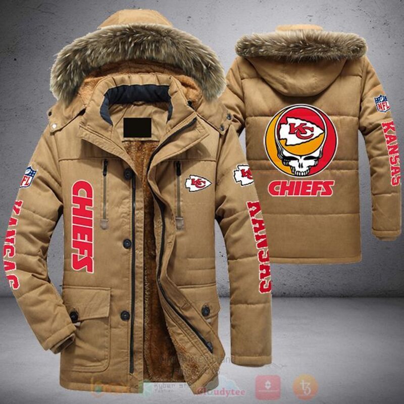 NFL Kansas City Chiefs Skull Parka Jacket 1 2 3