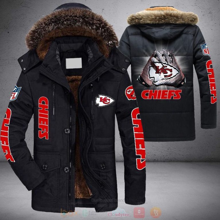 NFL Kansas City Chiefs Skull White Parka Jacket