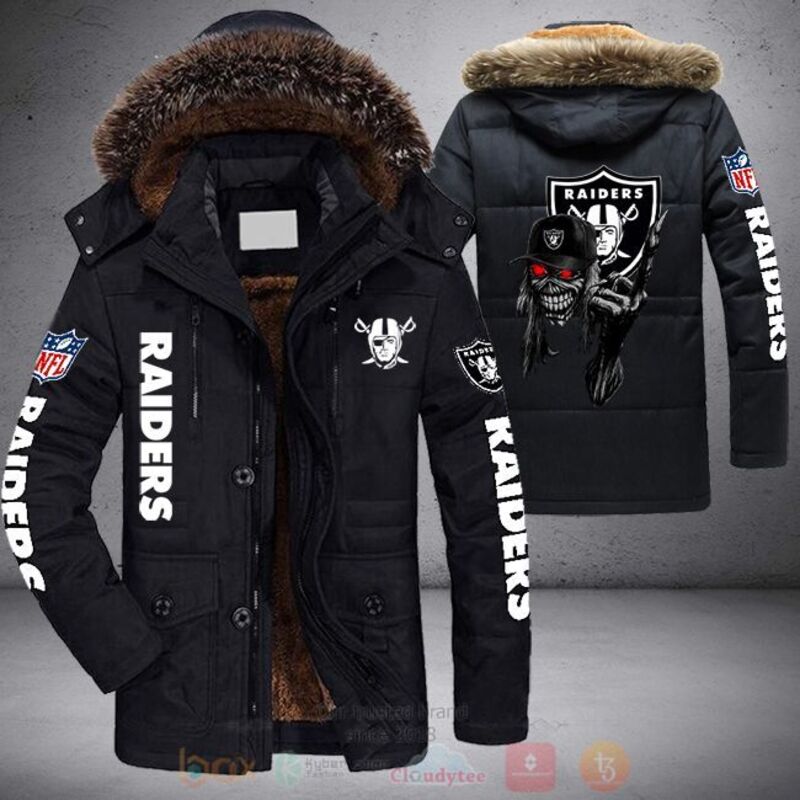 NFL Las Vegas Raiders Skull Cap Parka Jacket