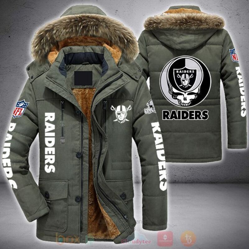 NFL Las Vegas Raiders Skull Parka Jacket 1 2