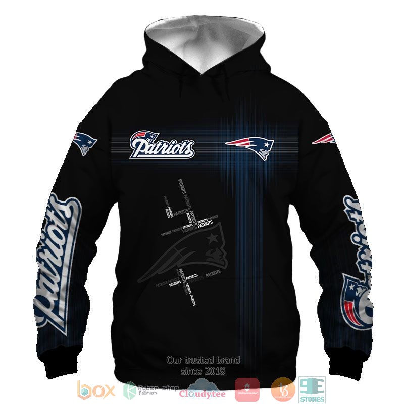 NFL New England Patriots Navy 3d shirt hoodie