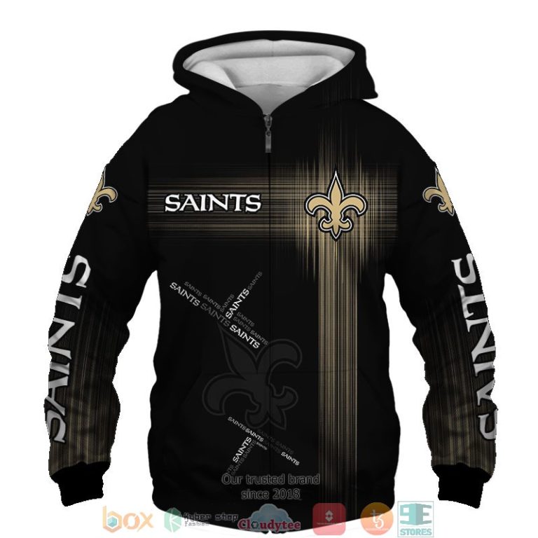 NFL New Orleans Saints Gold 3d shirt hoodie 1 2