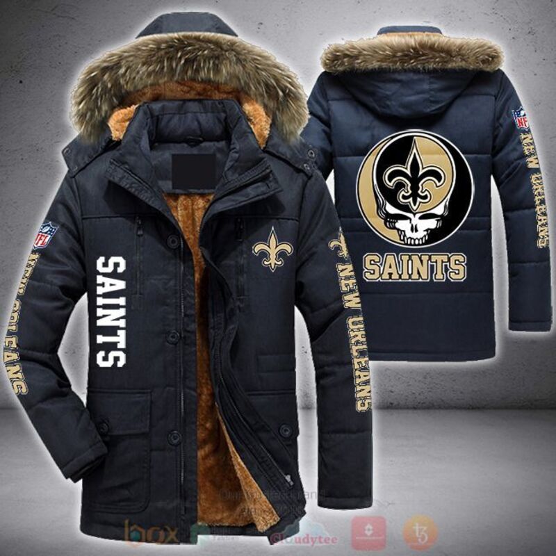 NFL New Orleans Saints Skull Parka Jacket 1