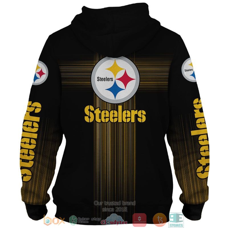 NFL Pittsburgh Steelers Yellow 3d shirt hoodie 1