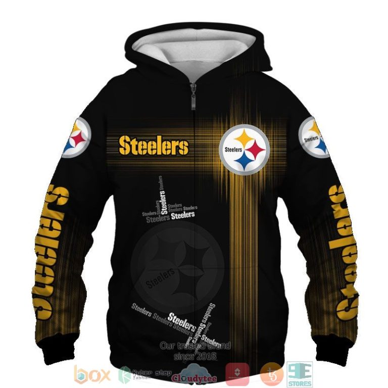 NFL Pittsburgh Steelers Yellow 3d shirt hoodie 1 2