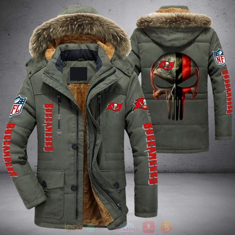 NFL Tampa Bay Buccaneers Punisher Skull Parka Jacket 1 2