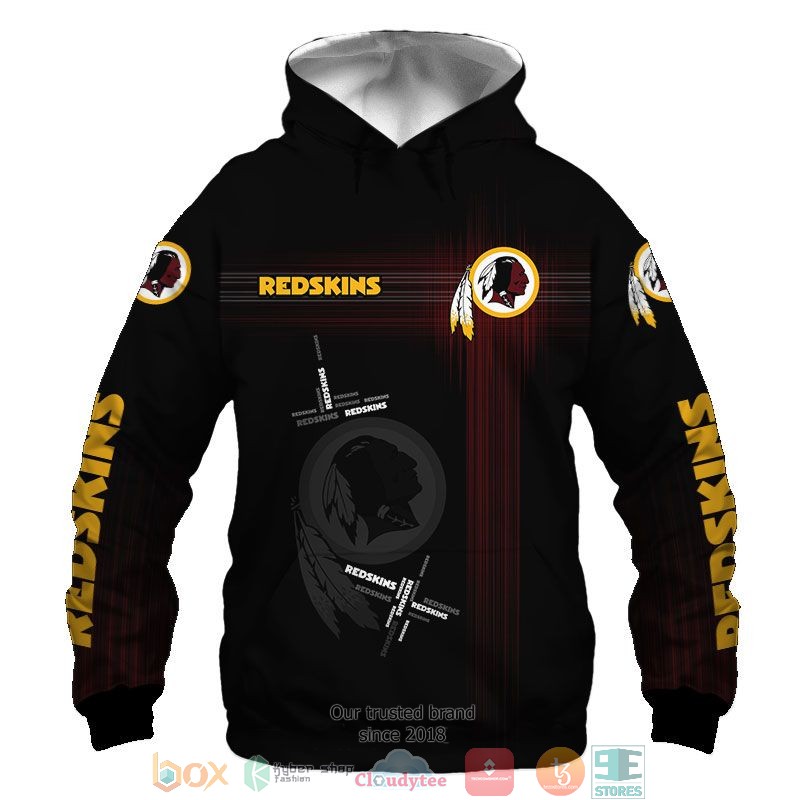 NFL The Washington Redskin Dark Red 3d shirt hoodie