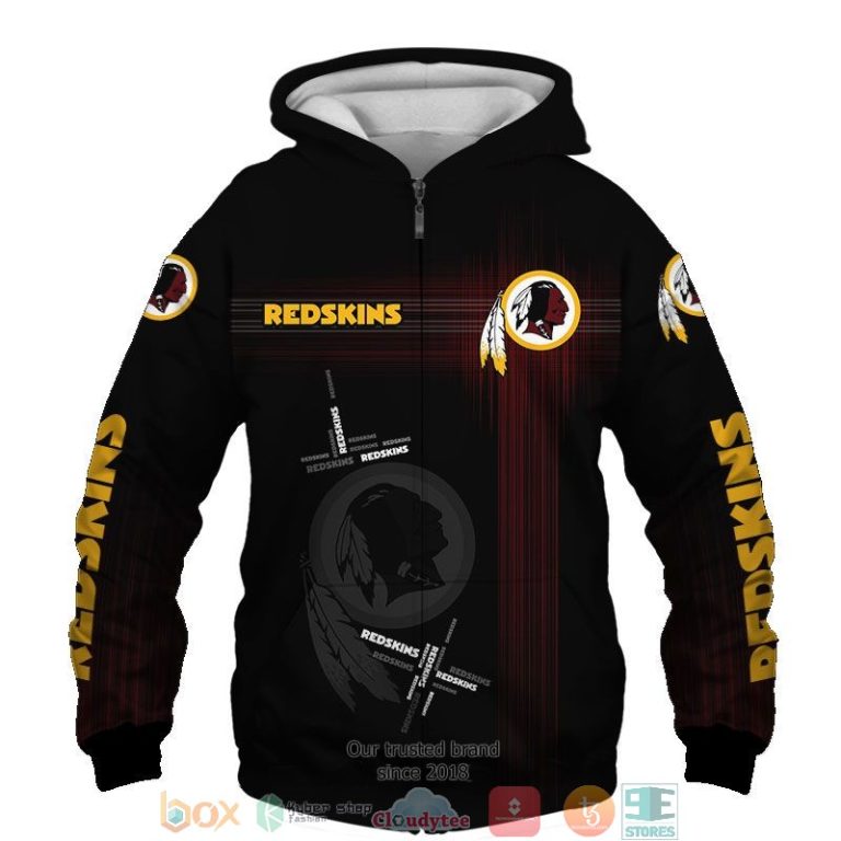 NFL The Washington Redskin Dark Red 3d shirt hoodie 1 2