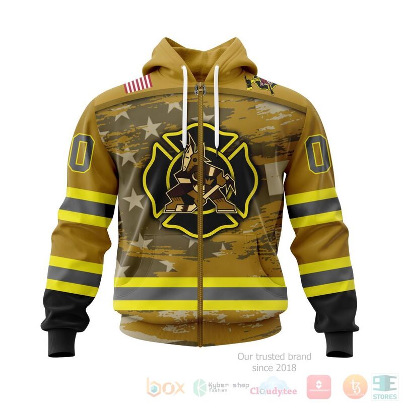 NHL Arizona Coyotes Honnor Firefighter Yellow 3D Hoodie Shirt 1
