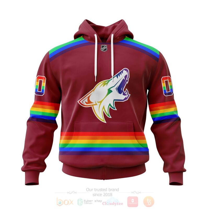 NHL Arizona Coyotes LGBT Pride Red Personalized Custom 3D Hoodie Shirt