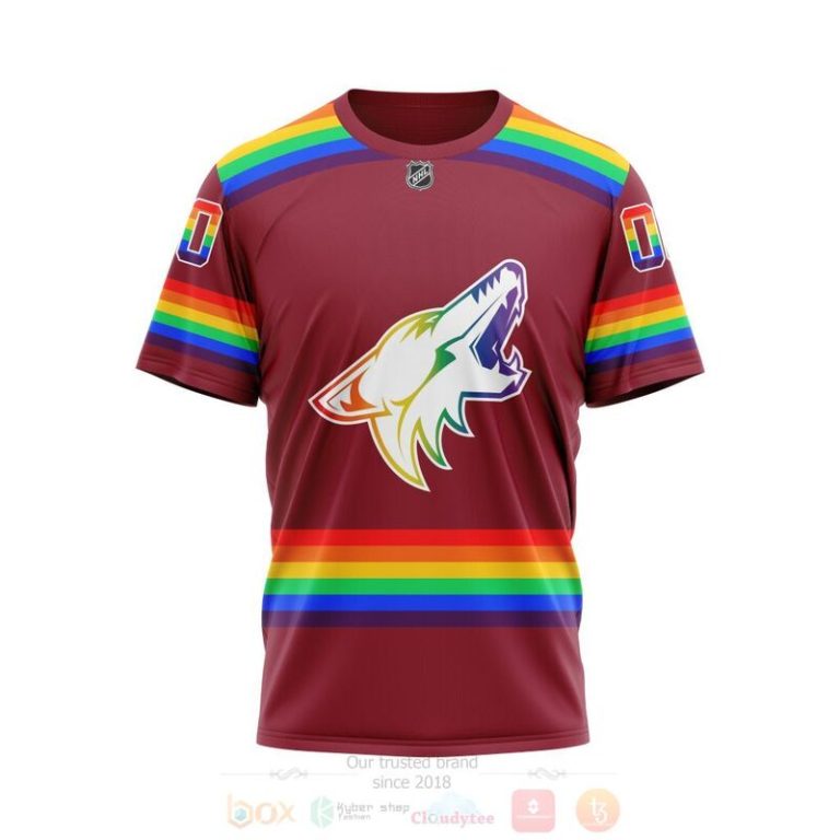 NHL Arizona Coyotes LGBT Pride Red Personalized Custom 3D Hoodie Shirt 1 2