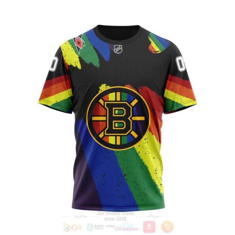 NHL Boston Bruins LGBT Pride Personalized Custom 3D Hoodie Shirt 1 2