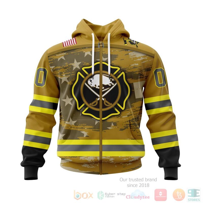 NHL Buffalo Sabres Honnor Firefighter Yellow 3D Hoodie Shirt 1