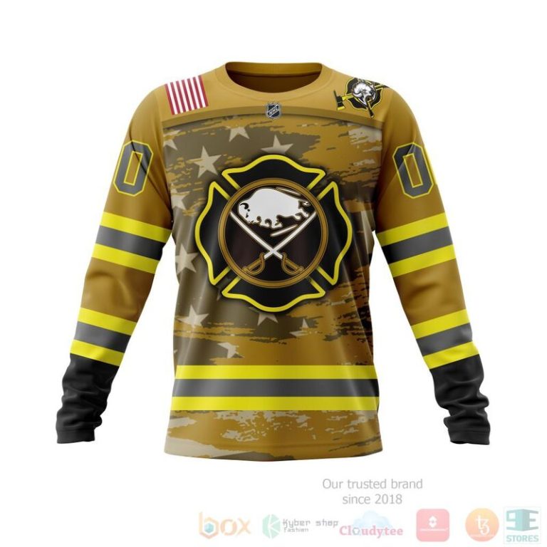 NHL Buffalo Sabres Honnor Firefighter Yellow 3D Hoodie Shirt 1 2