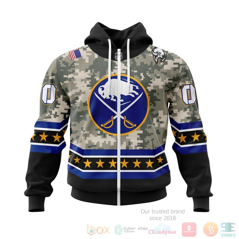 NHL Buffalo Sabres Honor Military With White Camo Color 3D Hoodie Shirt 1