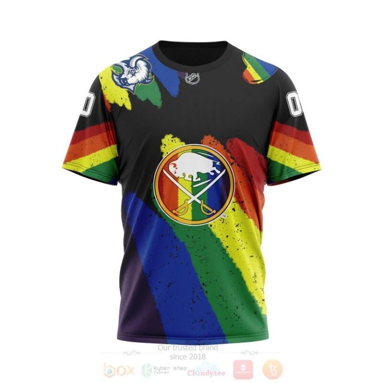 NHL Buffalo Sabres LGBT Pride Personalized Custom 3D Hoodie Shirt 1 2