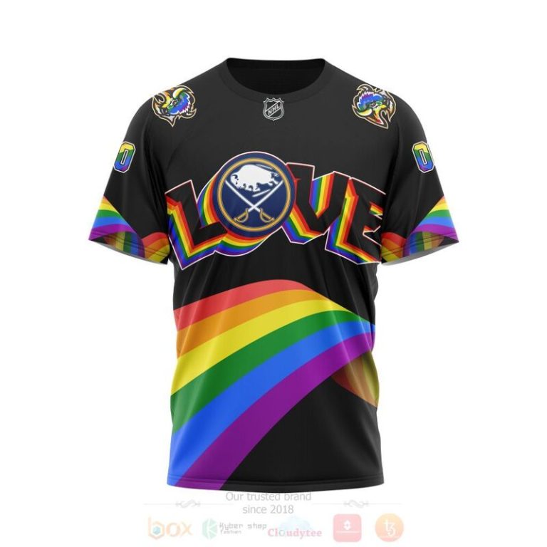 NHL Buffalo Sabres Love LGBT Pride Personalized Custom 3D Hoodie Shirt 1 2