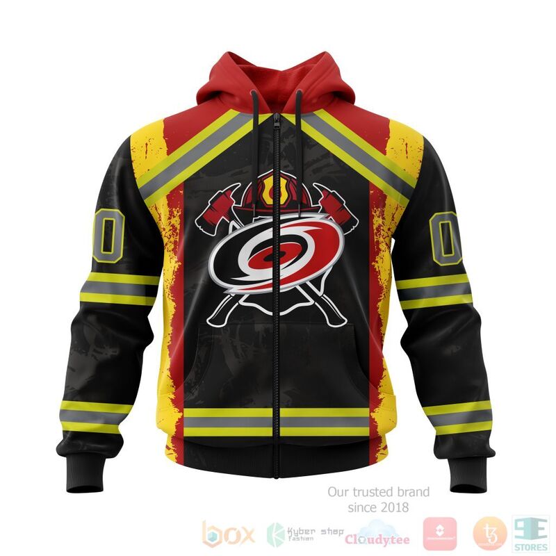 NHL Carolina Hurricanes Honnor Firefighter Black 3D Hoodie Shirt 1
