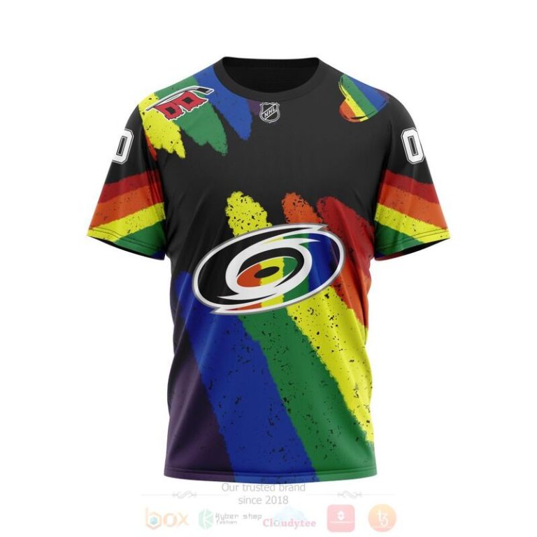 NHL Carolina Hurricanes LGBT Pride Personalized Custom 3D Hoodie Shirt 1 2