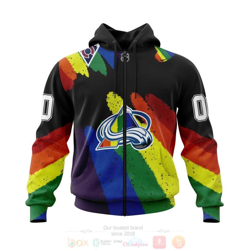 NHL Colorado Avalanche LGBT Pride Personalized Custom 3D Hoodie Shirt 1
