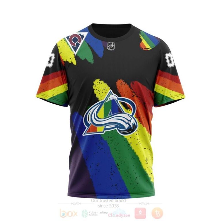 NHL Colorado Avalanche LGBT Pride Personalized Custom 3D Hoodie Shirt 1 2