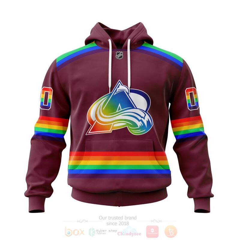NHL Colorado Avalanche LGBT Pride Red Personalized Custom 3D Hoodie Shirt