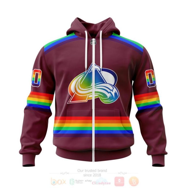 NHL Colorado Avalanche LGBT Pride Red Personalized Custom 3D Hoodie Shirt 1